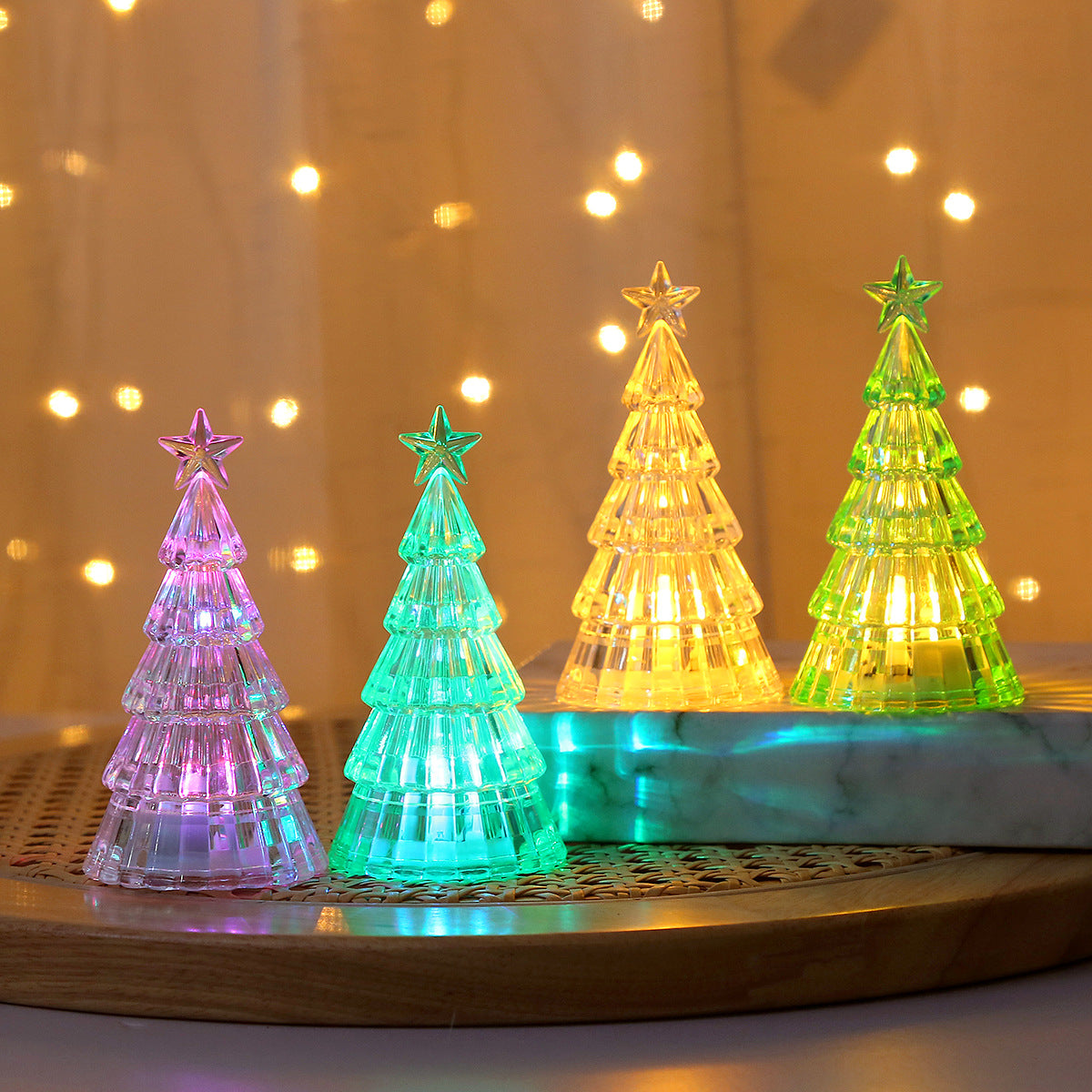 Mini Crystal Christmas Tree LED Night Light