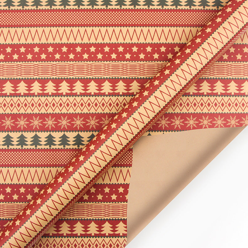 Papier cadeau kraft de Noël vintage
