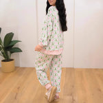 Women's Christmas Print Long Pajama Set 5