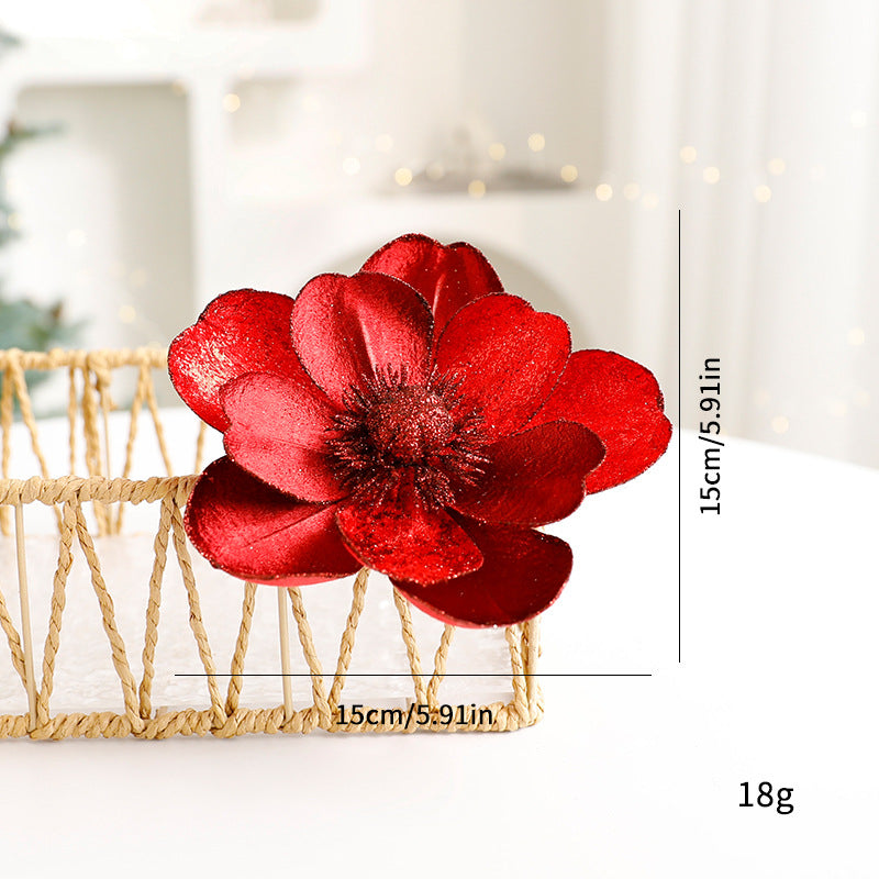 Velvet Poinsettia Christmas Tree Flower