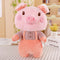 Cuddly Pig Plush Pillow with Strap Outfit