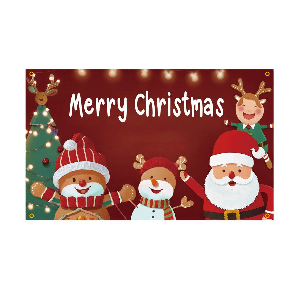 Toile de fond de Noël imprimée pour fêtes et photos