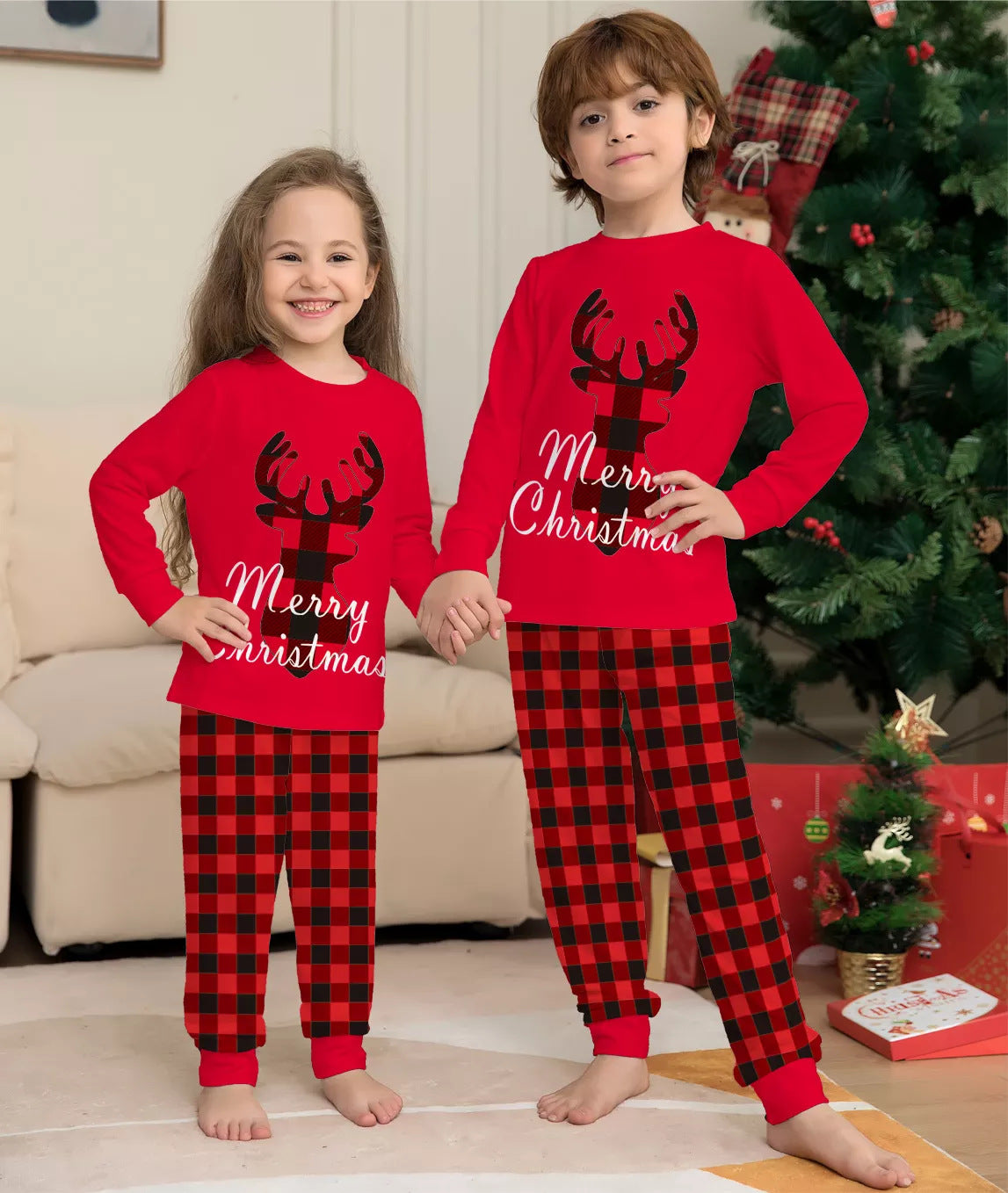 Merry Christmas Matching Family Pajamas (with Dog Sizes) 6