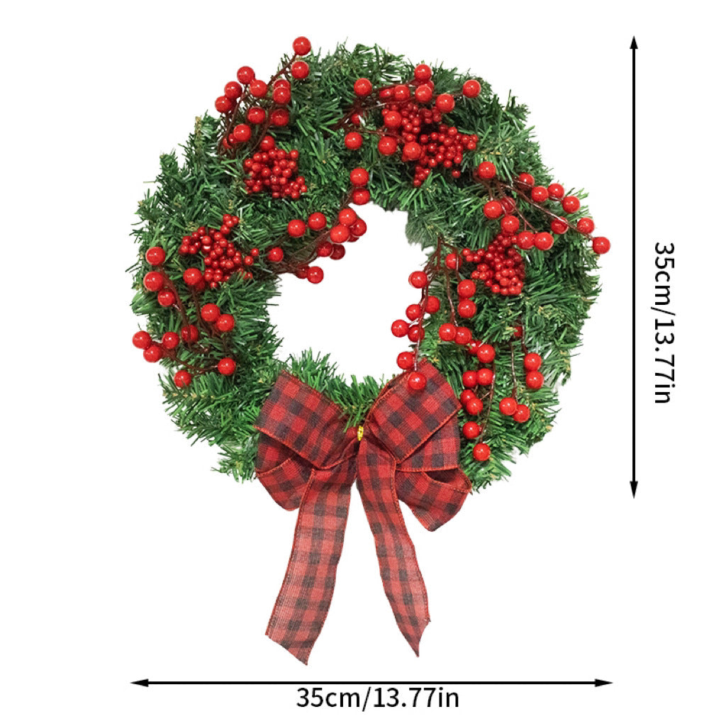 Guirlande de Noël aux baies rouges, 40 cm