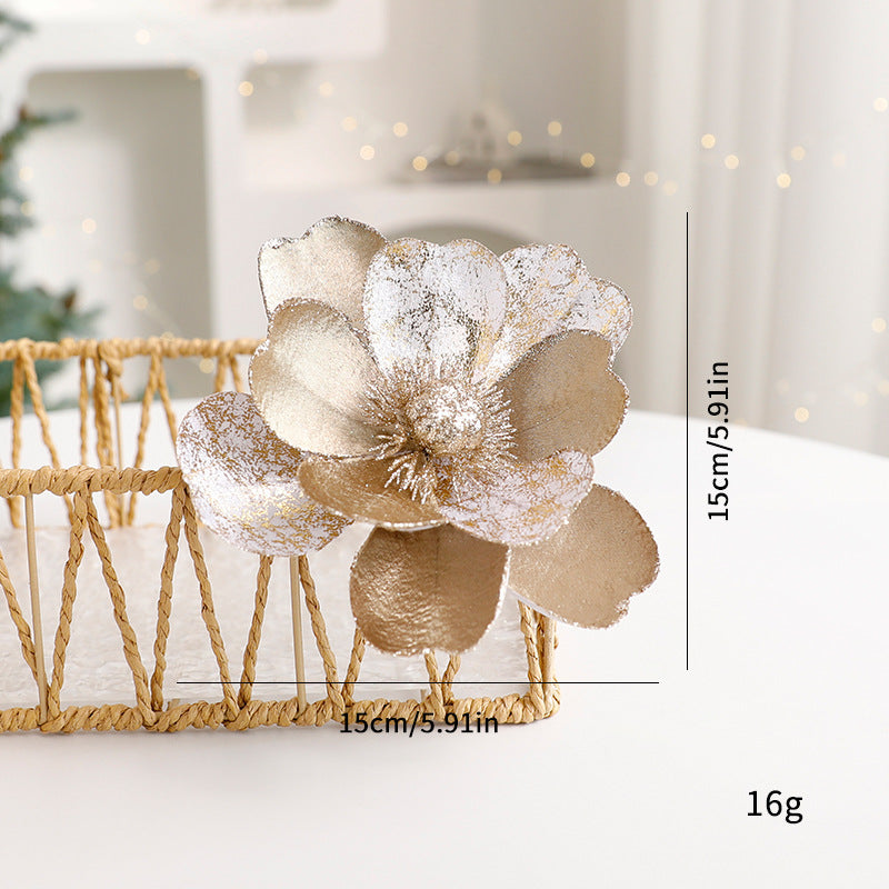 Velvet Poinsettia Christmas Tree Flower