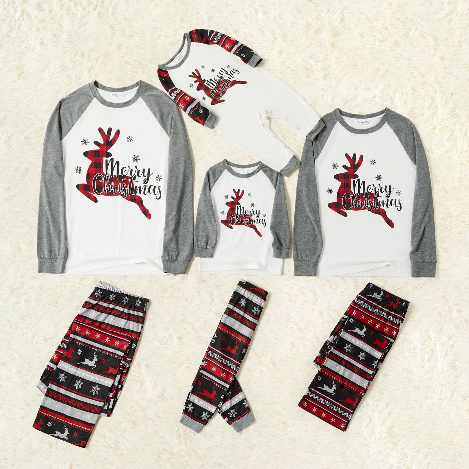 Festive Print Matching Family Christmas Pajamas 8