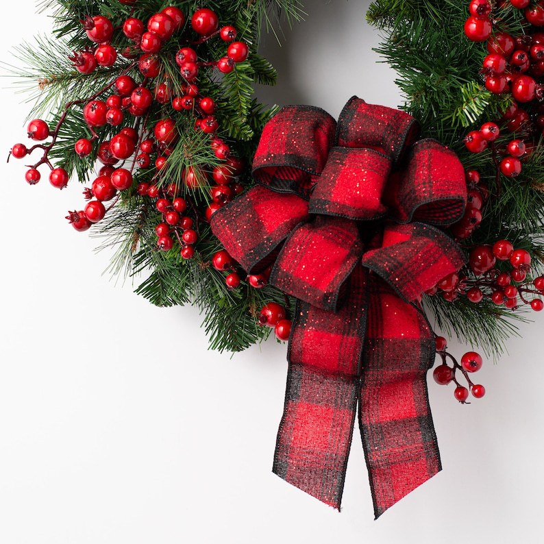 Guirlande de Noël aux baies rouges, 40 cm