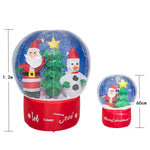 Bola de nieve navideña hinchable luminosa con Papá Noel