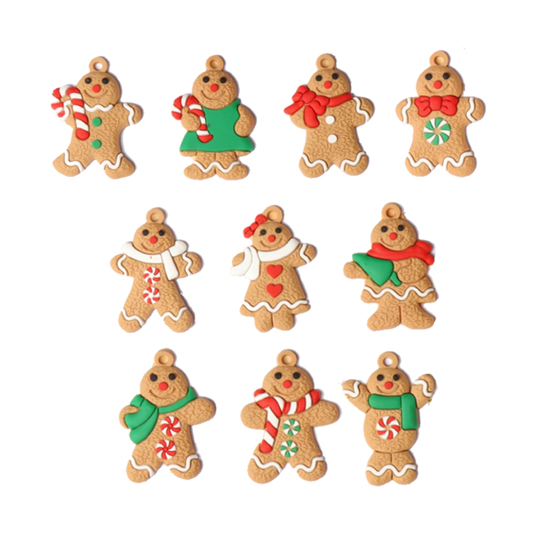 Lot d’ornements de sapin de Noël bonhomme en pain d’épice