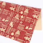 Papel de Embrulho de Natal Kraft Grosso 50x70 cm