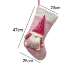 Sac cadeau de Noël gnome sans visage à sequins