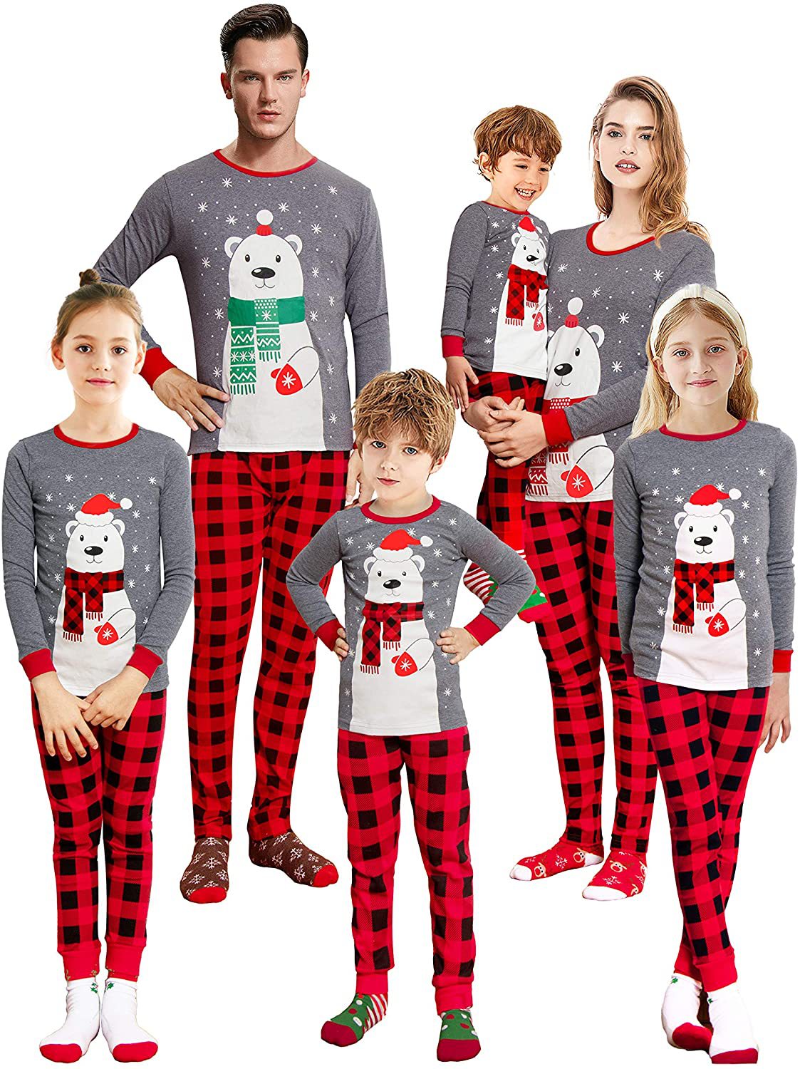 Christmas Bear Matching Family Pajamas 1