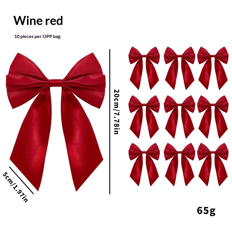 Christmas Bow Ornaments, Pack of 10