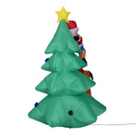 Albero di Natale gonfiabile da 1,8 m con Babbo Natale che si arrampica e cane
