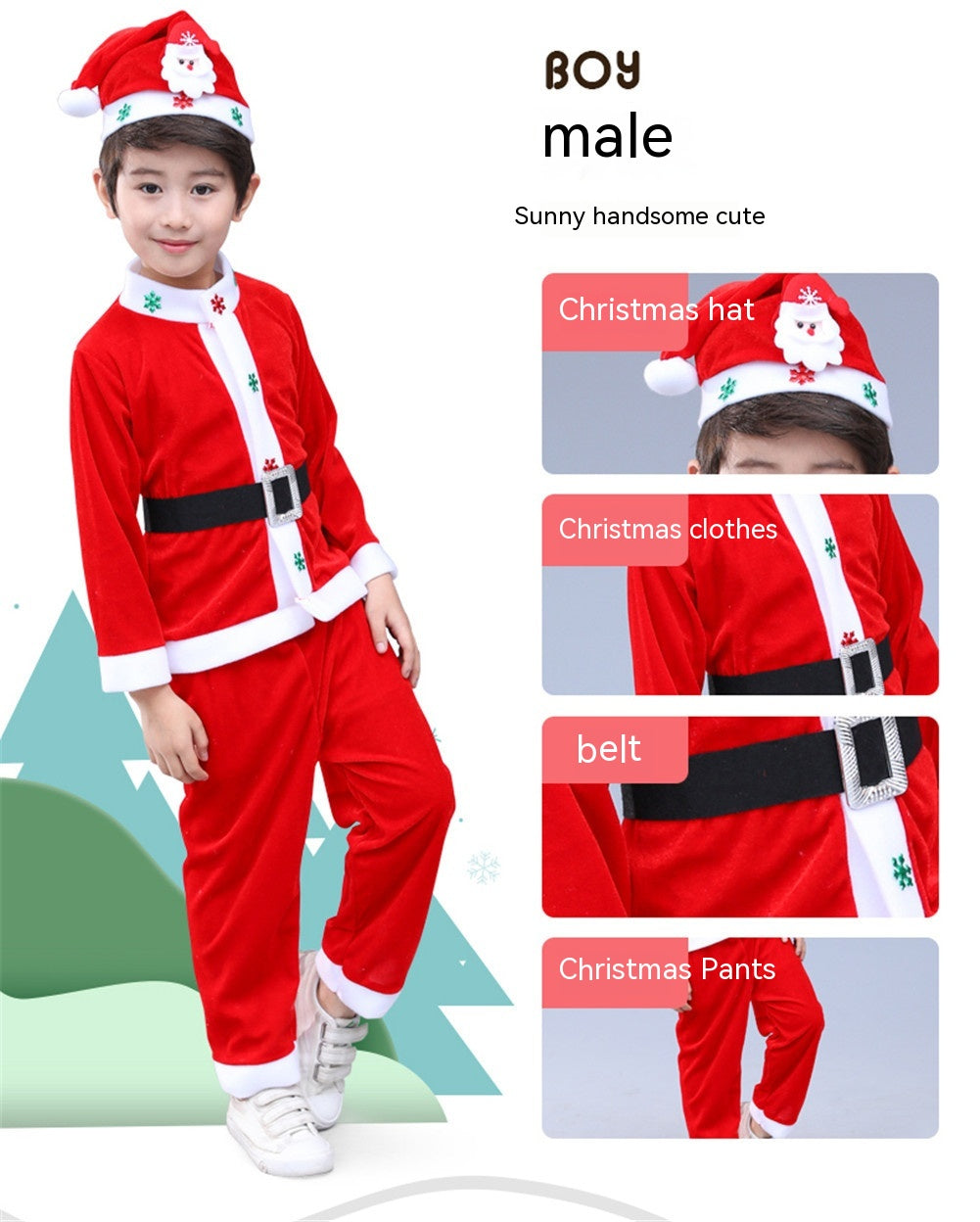Santa & Mrs. Claus Christmas Costume Set 6