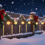 Catena di luci LED natalizie con ghiaccioli e fiocchi di neve
