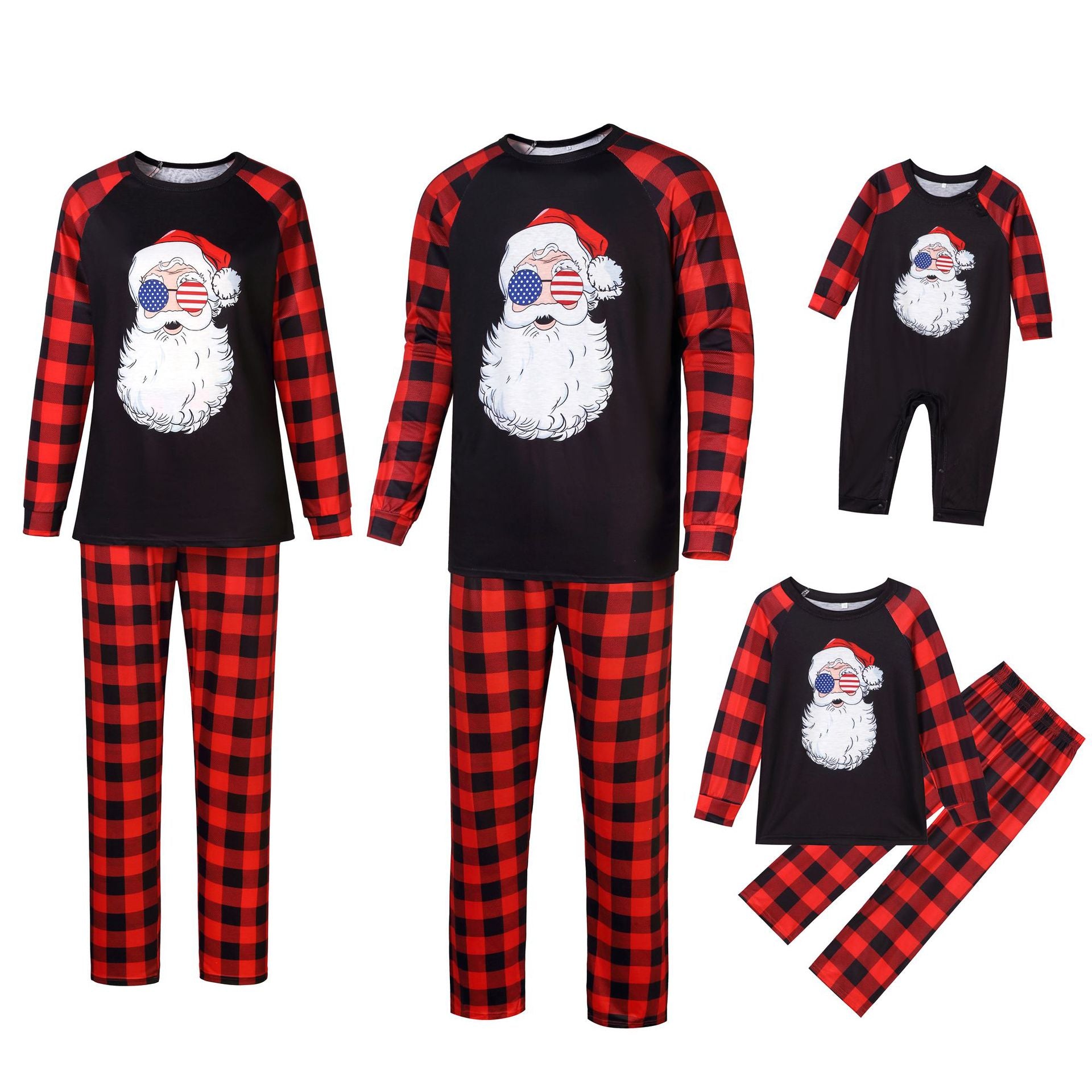 Santa Face Matching Family Christmas Pajamas 1