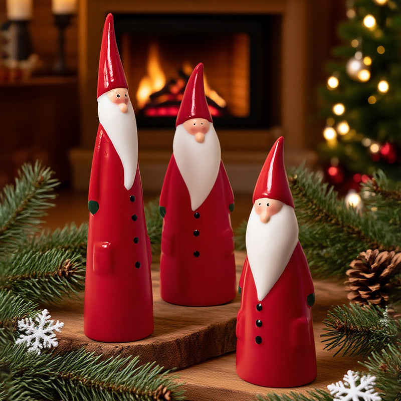 Figurines de Noël Père Noël et bonhomme de neige en vinyle