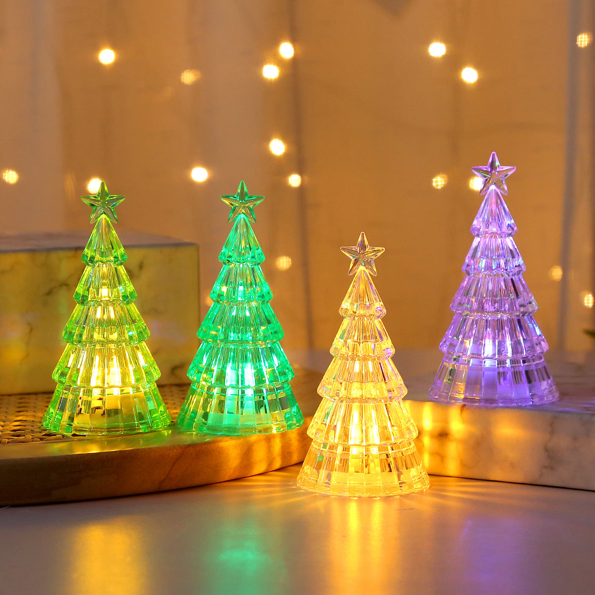 Mini Crystal Christmas Tree LED Night Light