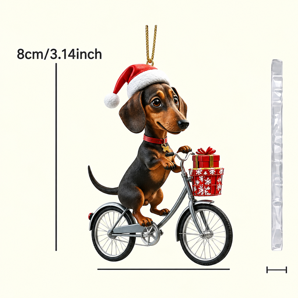 Acrylic Dachshund Hanging Ornament