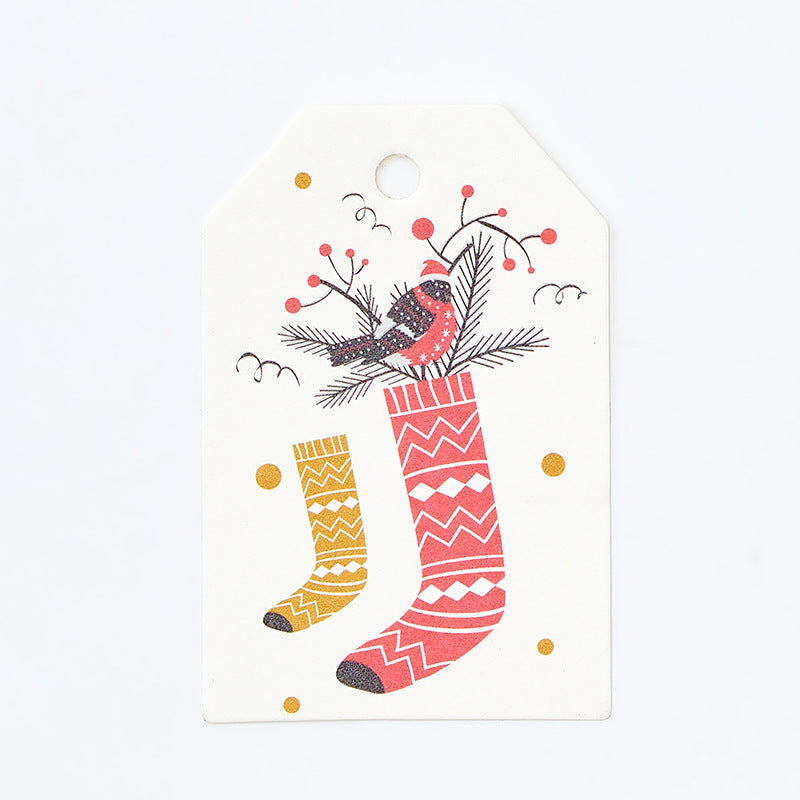 Christmas Paper Hanging Gift Tags, 100 Pieces
