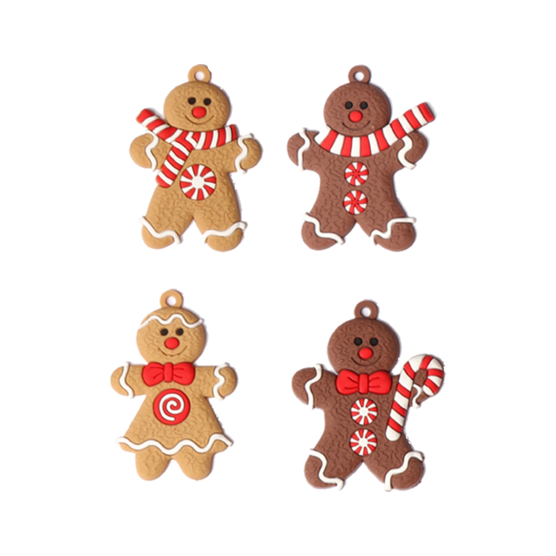Lot d’ornements de sapin de Noël bonhomme en pain d’épice
