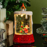 Vannfylt julescene med lys i stearinlysstil