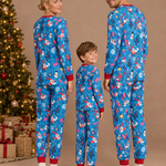Holiday Print Matching Family Pajamas Set – back view