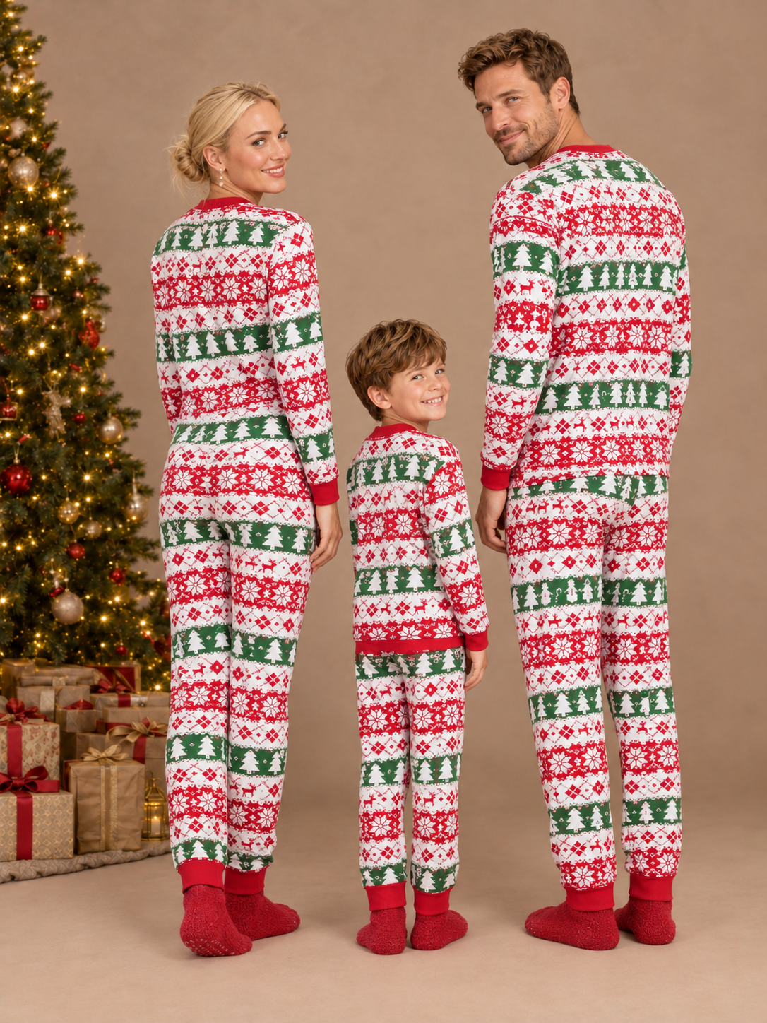 Cozy Christmas Family Lounge Set – back view