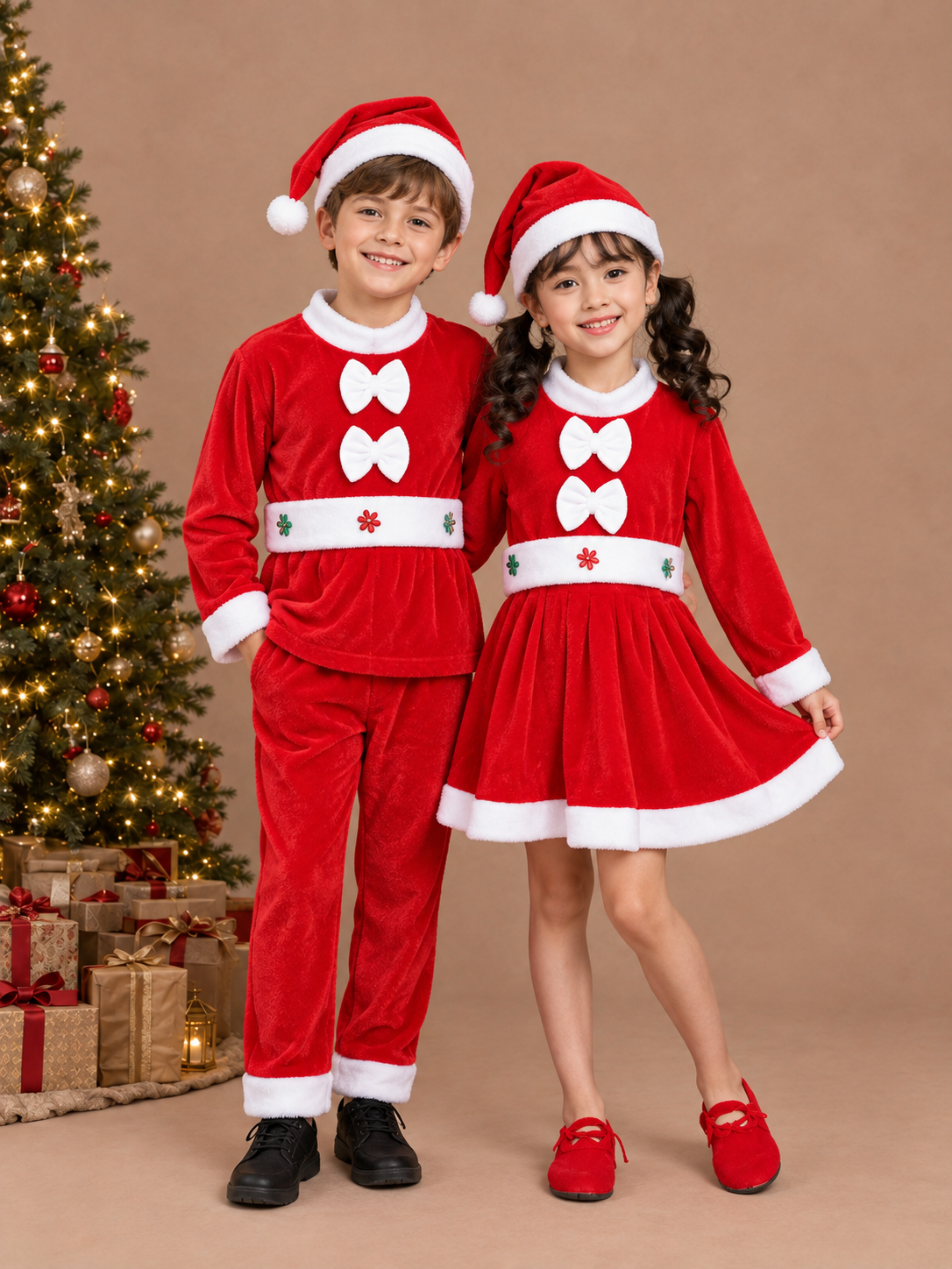 Santa & Mrs. Claus Christmas Costume Set – family photoshoot