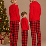 Merry Christmas Matching Family Pajamas (with Dog Sizes) – back view