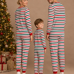 Striped Christmas Matching Family Pajamas – back view