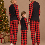 Santa Face Matching Family Christmas Pajamas – back view