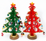 Hand-Painted Wooden Tabletop Christmas Tree