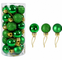 Shiny and Matte Christmas Ball Ornaments
