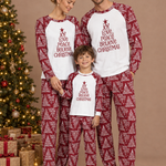 Merry Christmas Letter Matching Family Pajamas – family photoshoot