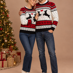 Couples Matching Christmas Knit Sweater – family photoshoot