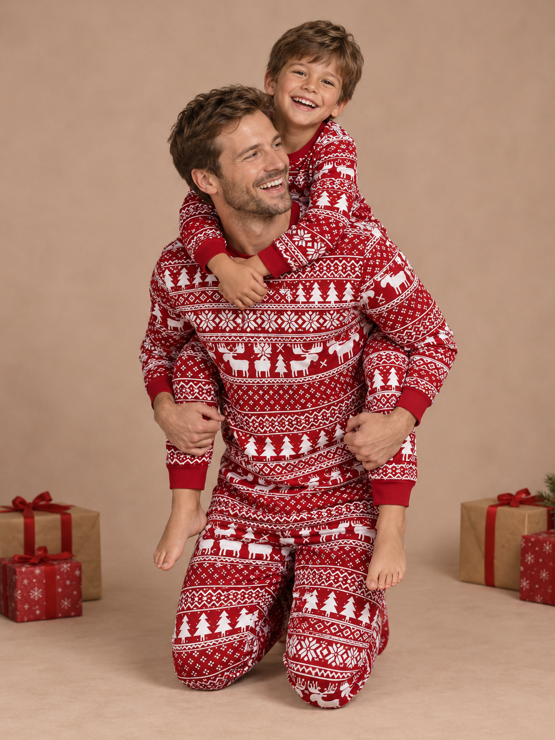 Matching Family Christmas Pajamas – Nordic Reindeer 4